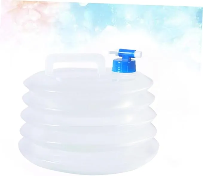 ABOOFAN collapsible water emergency water storage water jugs for storage 5 gallon 5L Bucket Outdoor Bucket fold container white re-usable