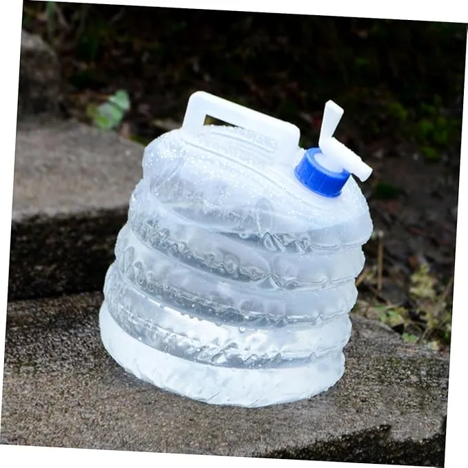 ABOOFAN collapsible water emergency water storage water jugs for storage 5 gallon 5L Bucket Outdoor Bucket fold container white re-usable