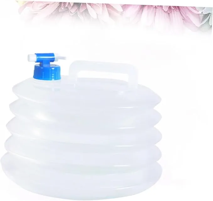 ABOOFAN collapsible water emergency water storage water jugs for storage 5 gallon 5L Bucket Outdoor Bucket fold container white re-usable