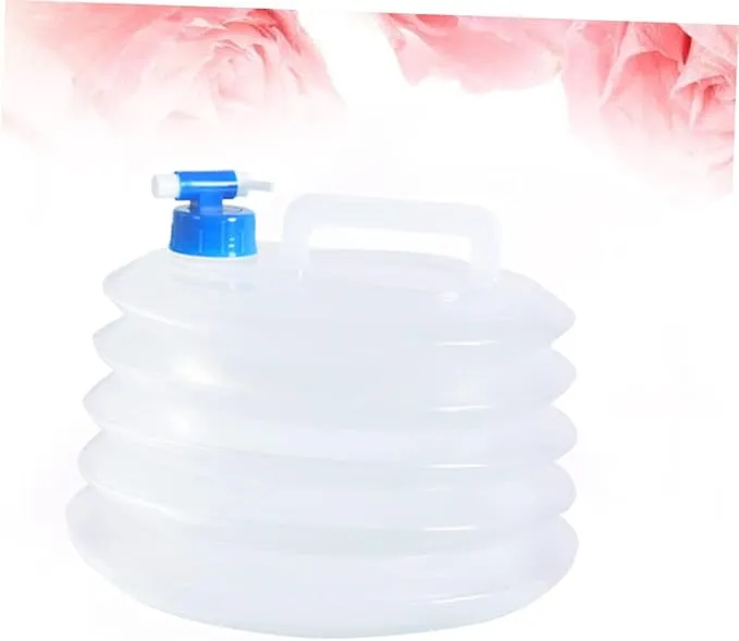 ABOOFAN collapsible water emergency water storage water jugs for storage 5 gallon 5L Bucket Outdoor Bucket fold container white re-usable