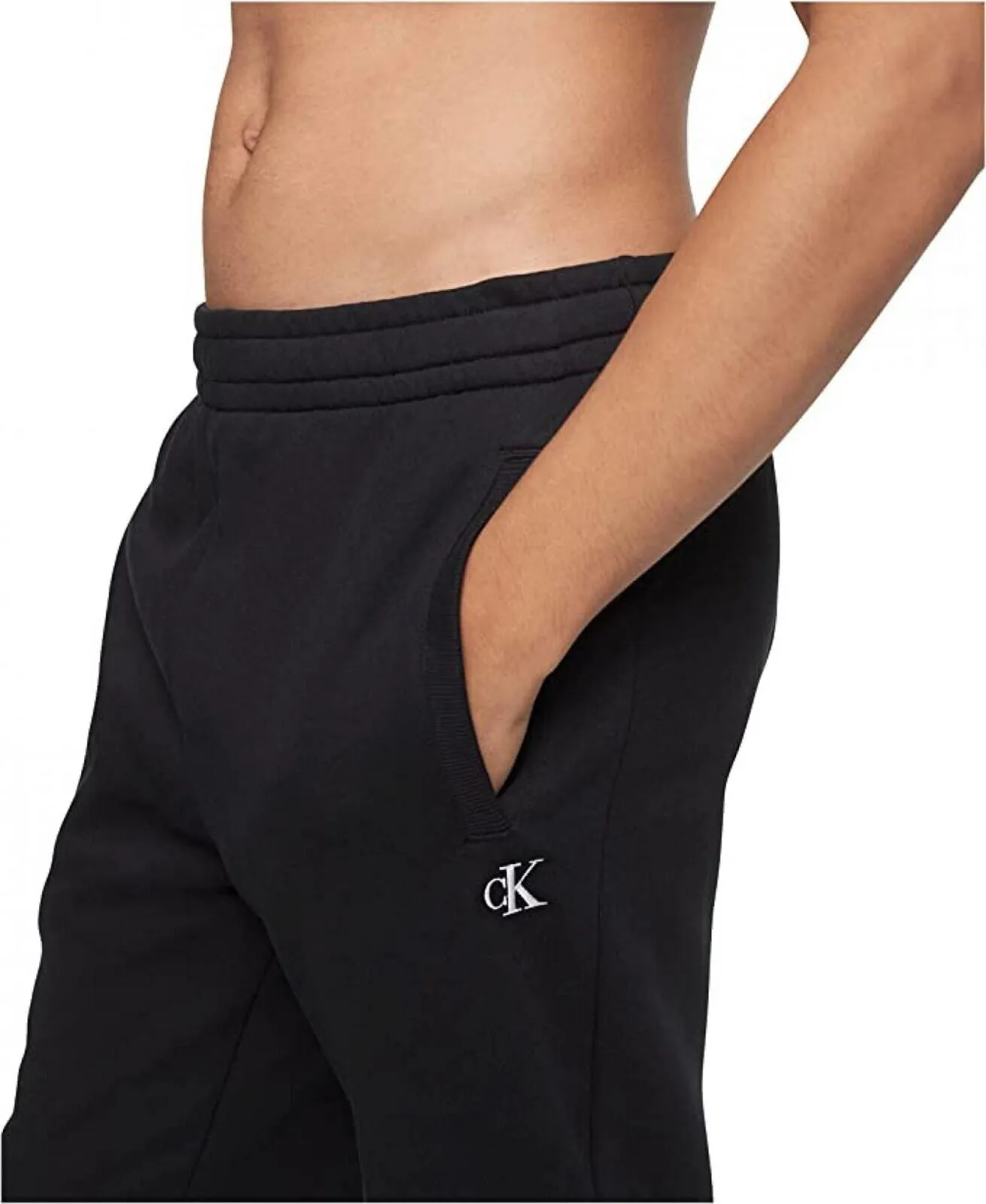 Calvin Klein Men's Archive Logo Fleece Sweatpants Joggers Black L