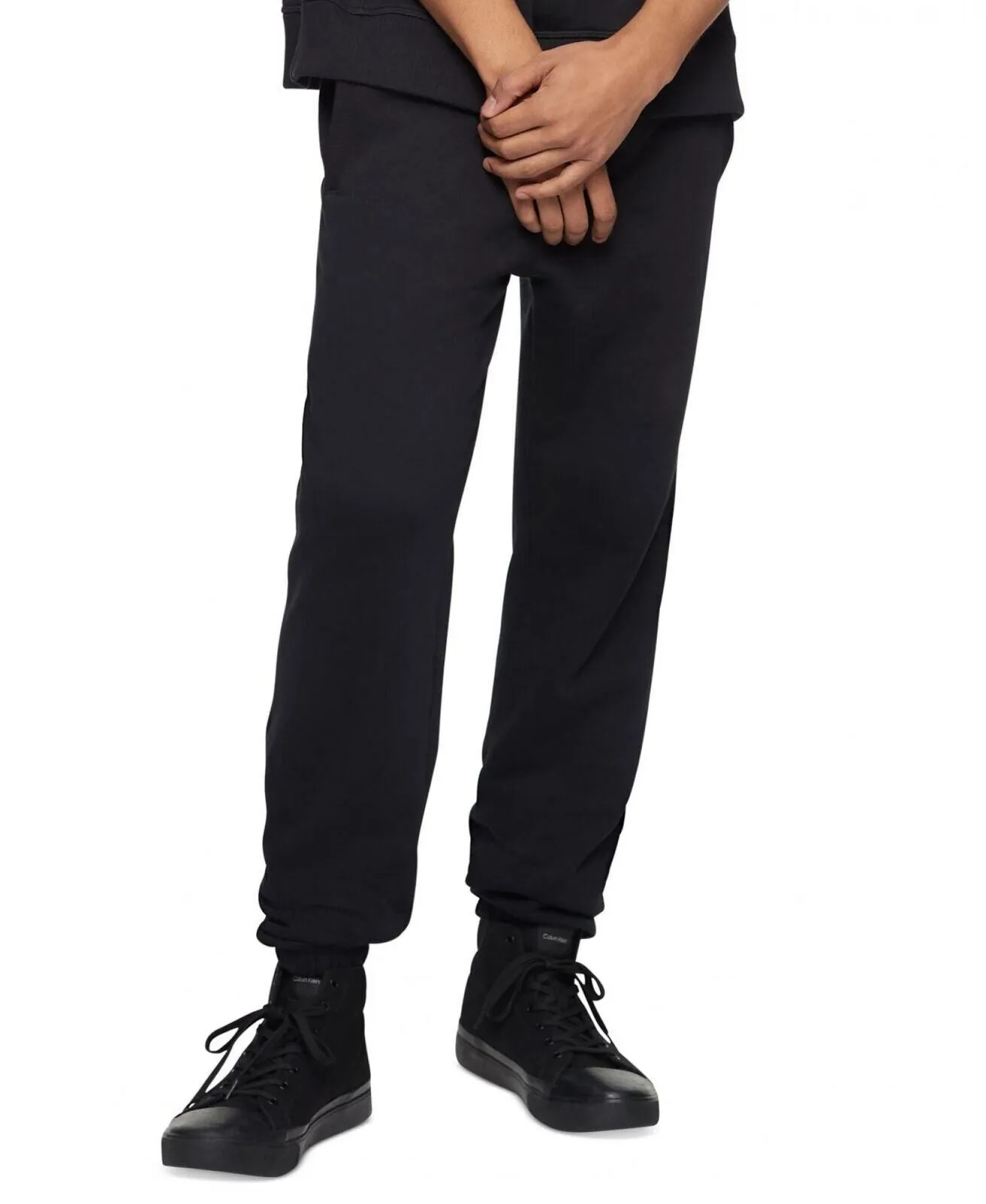 Calvin Klein Men's Archive Logo Fleece Sweatpants Joggers Black L