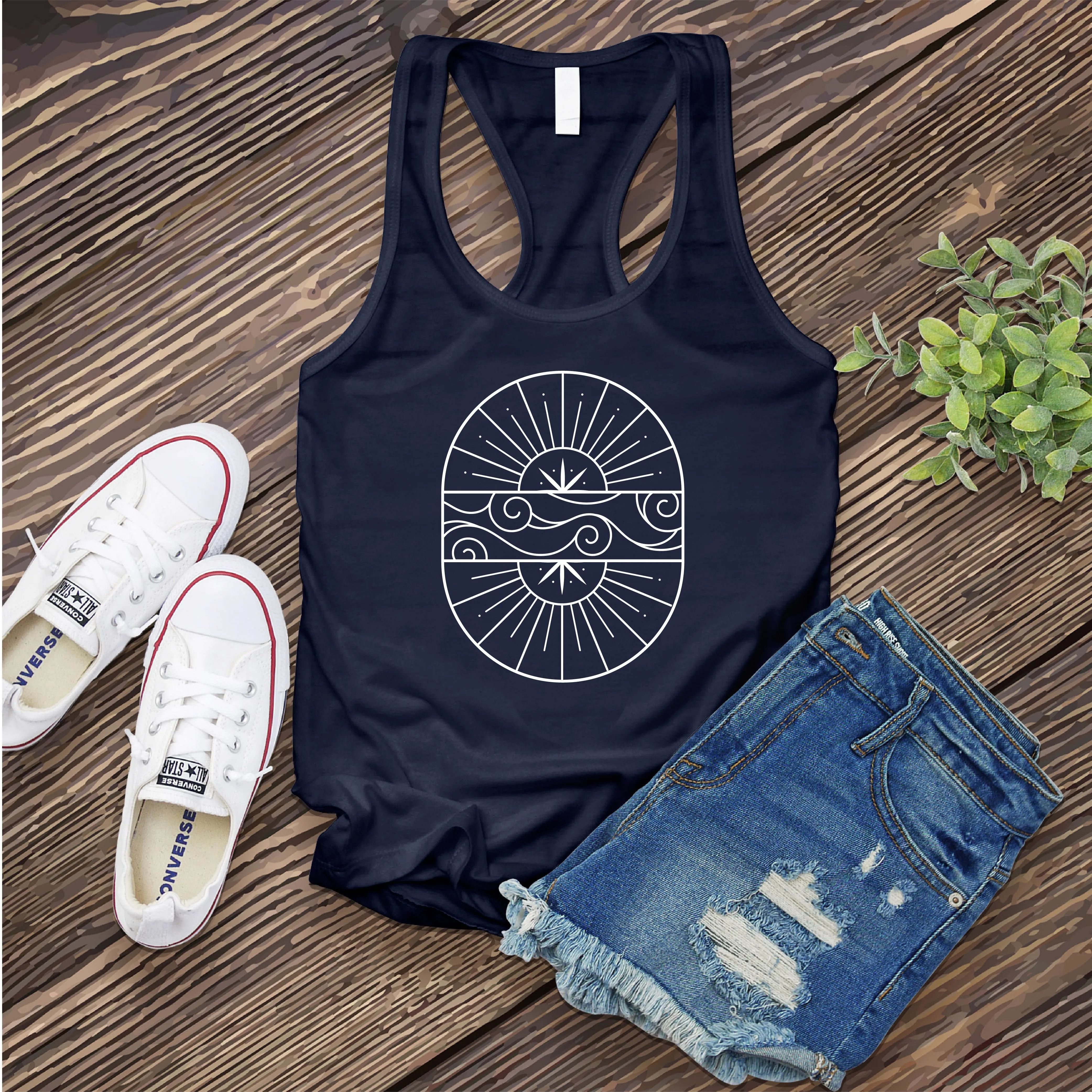 Celestial Line Art Women's Tank Top