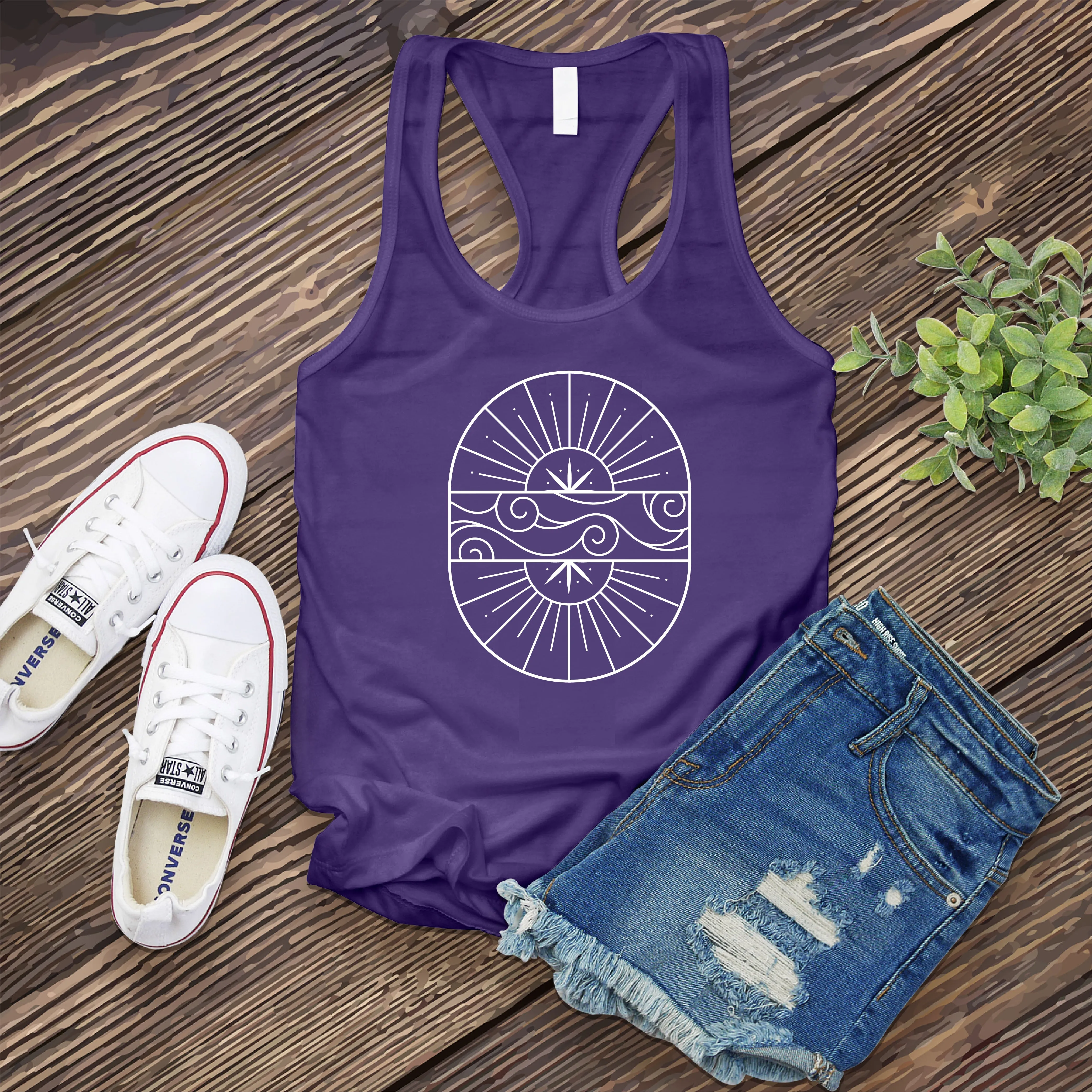 Celestial Line Art Women's Tank Top