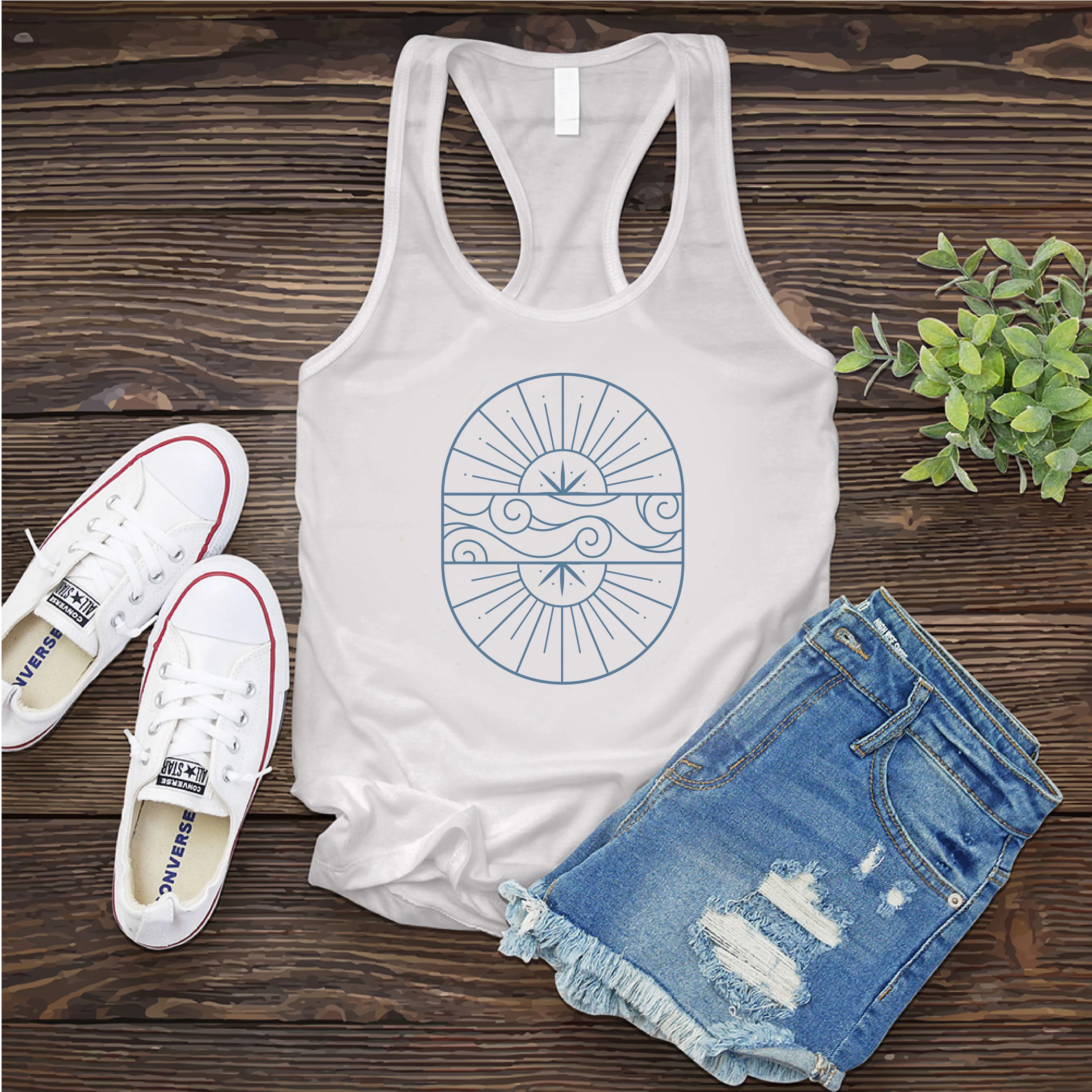Celestial Line Art Women's Tank Top