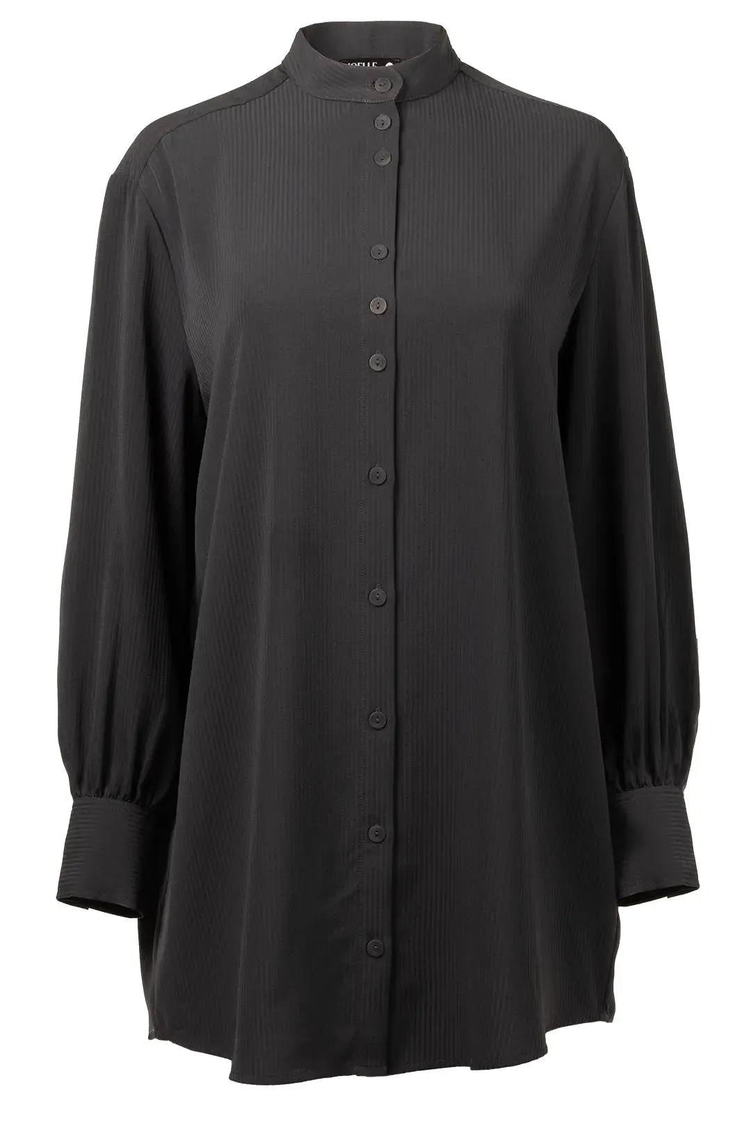 Cindo | Chemise longue gris foncé