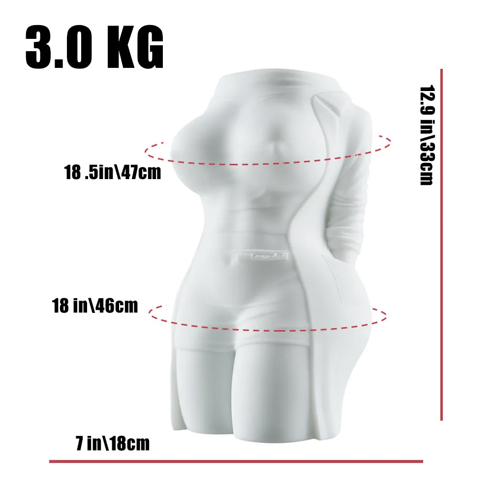 Cora:Trench coat girl Sex Doll Torso All-White Design Sex Toy For Men