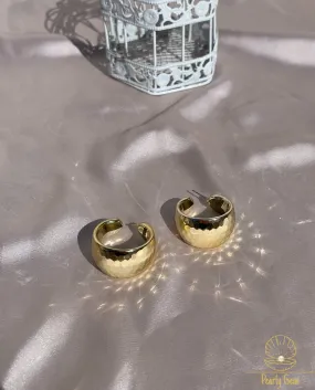 Elegant Party Hoop Earrings | Gold-Tone Hypoallergenic Statement Jewelry | Glamorous Bridal, Evening & Sensitive Skin-Friendly Accessories
