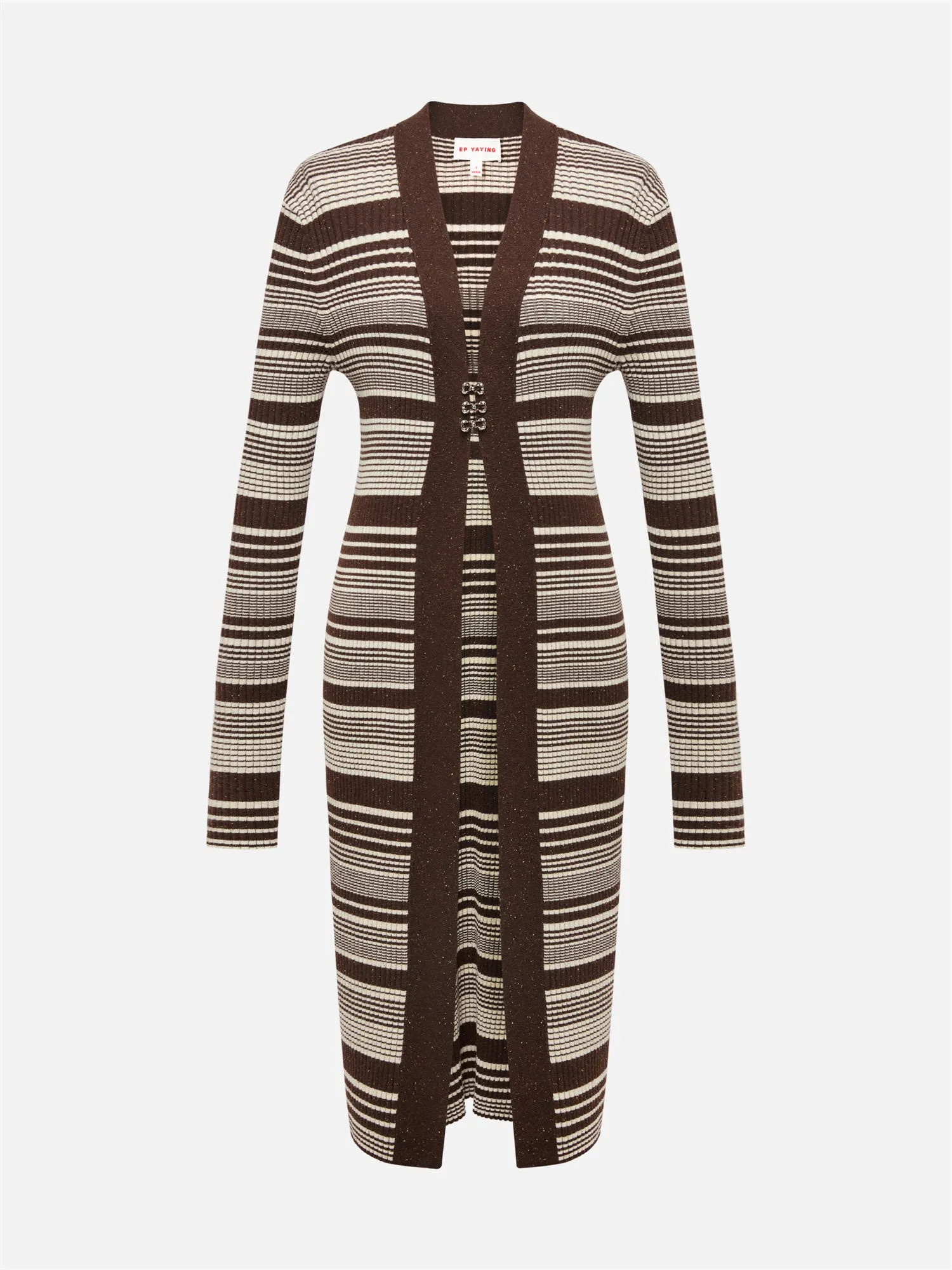 EP YAYING Long Knitted Cardigan Coat