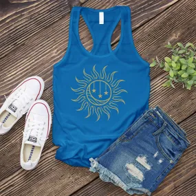 Falling Star Sun and Moon Women's Tank Top