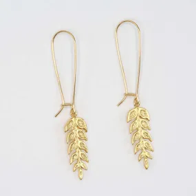FERN LEAF DROP EARRINGS