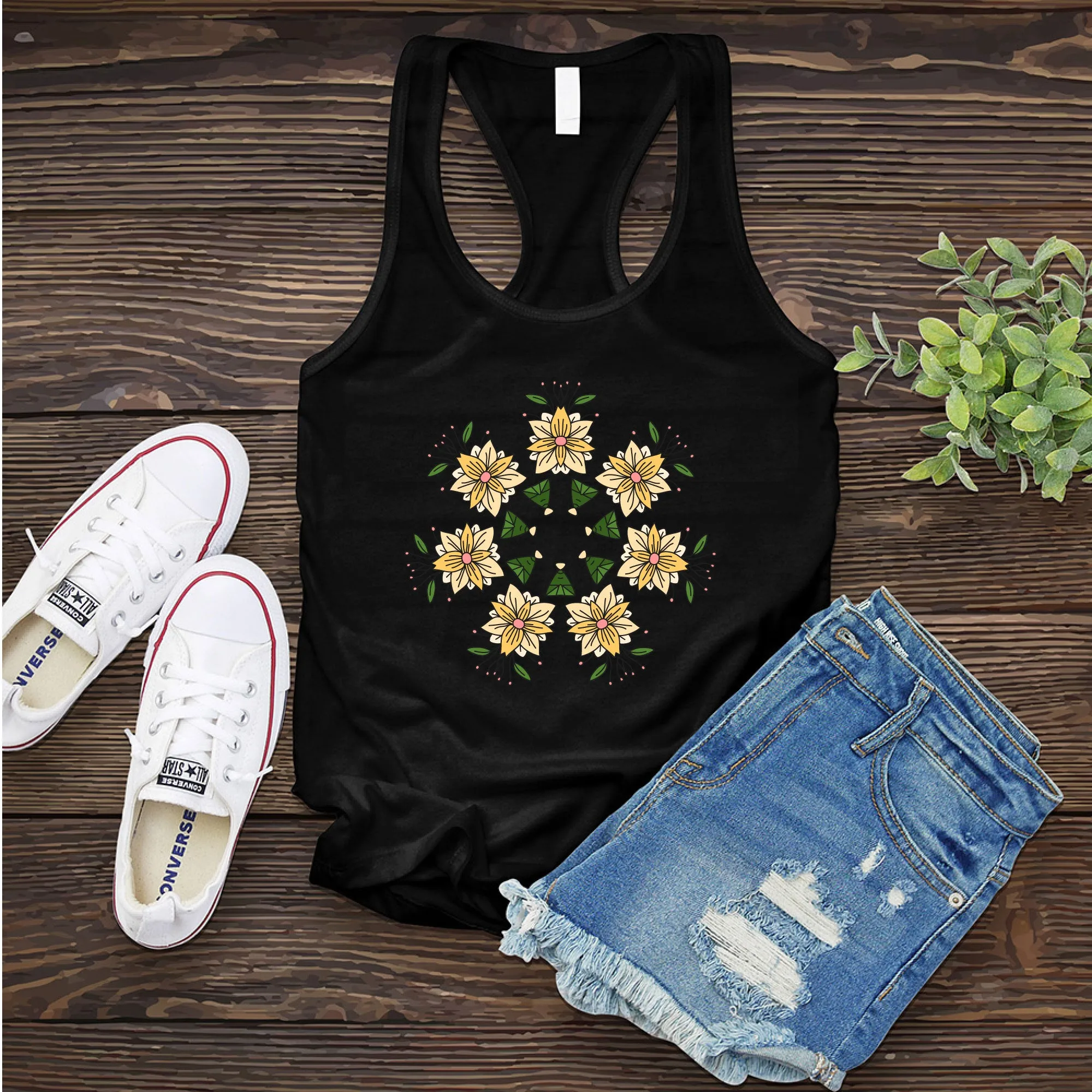 Floral Kaleidoscope Women's Tank Top