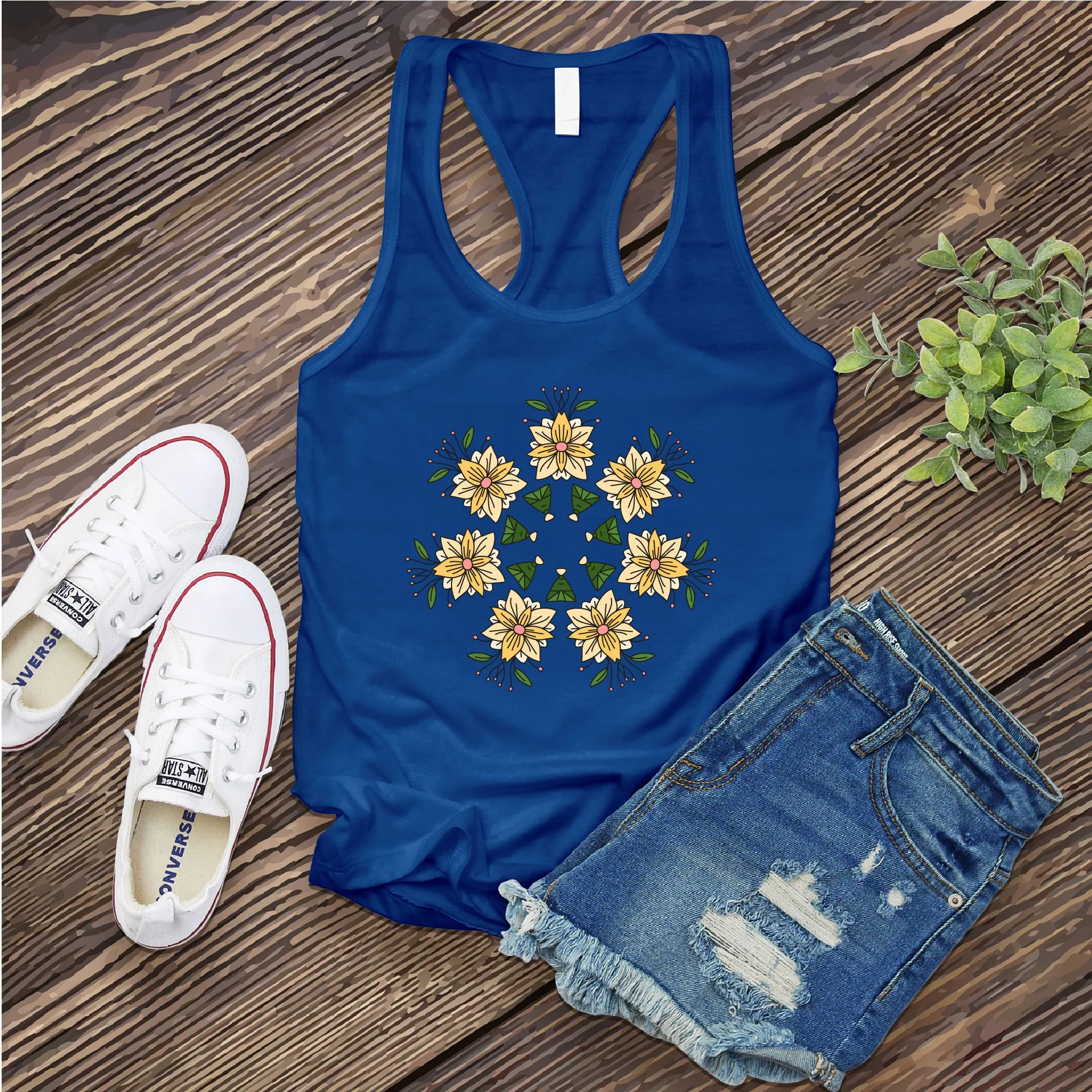 Floral Kaleidoscope Women's Tank Top