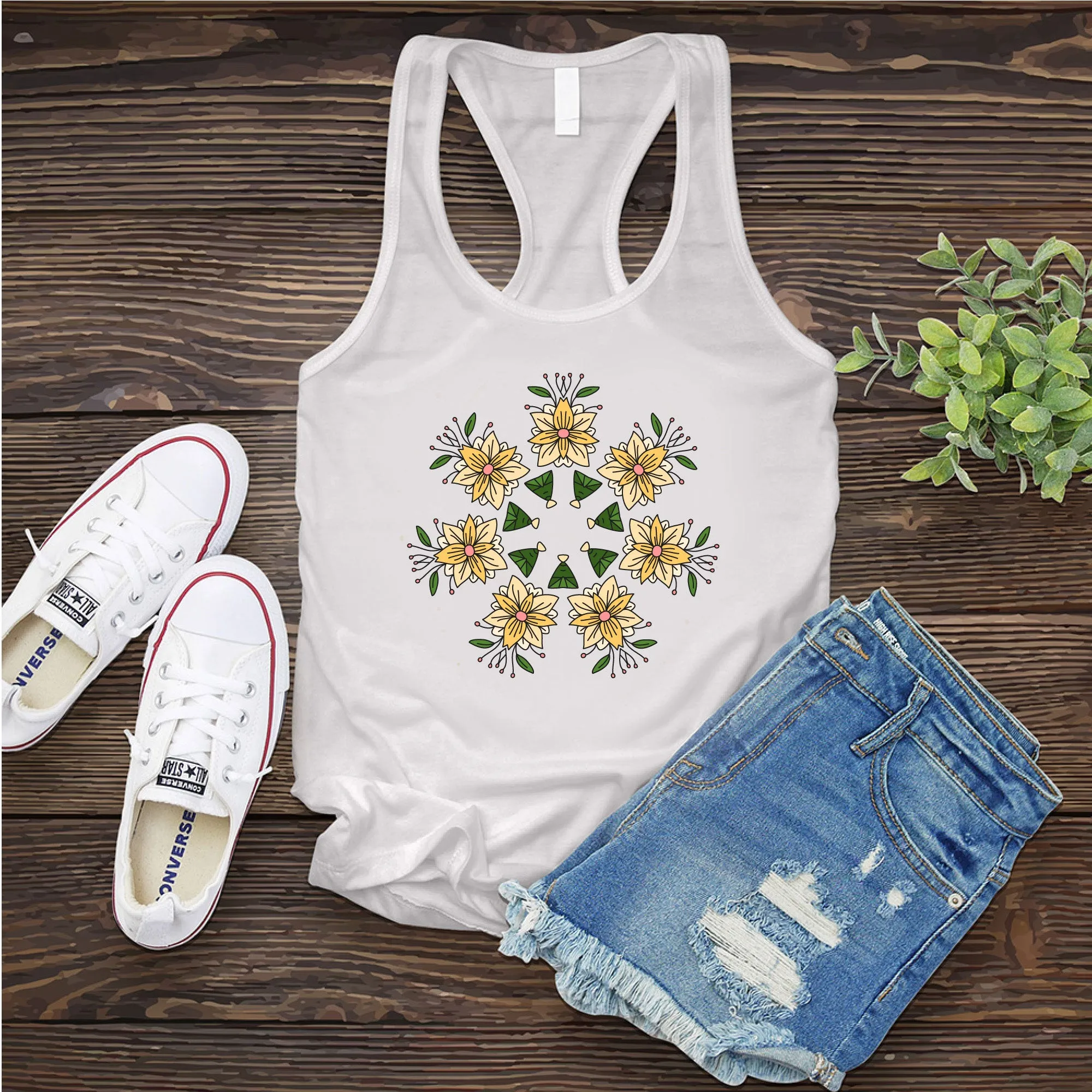 Floral Kaleidoscope Women's Tank Top