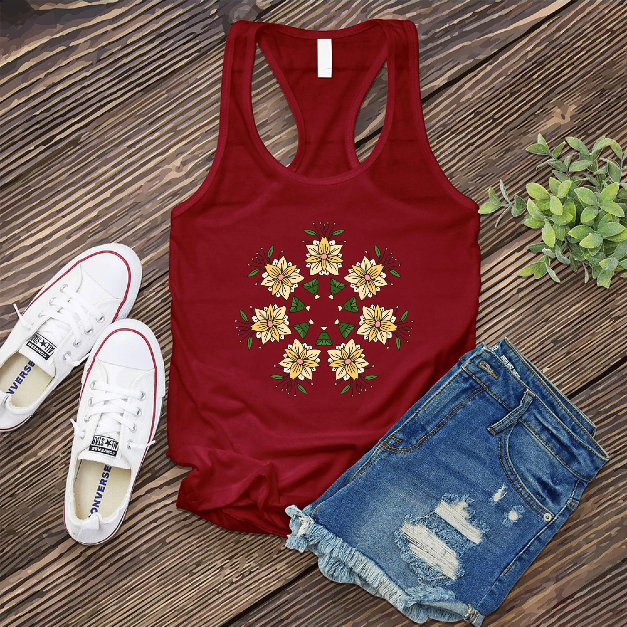 Floral Kaleidoscope Women's Tank Top