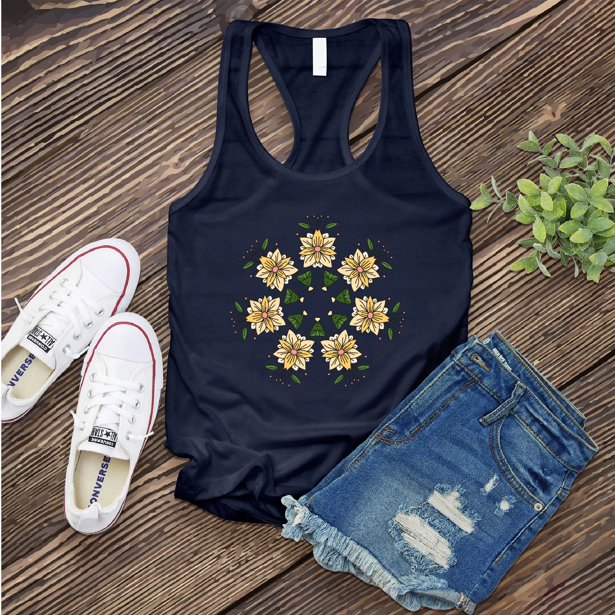 Floral Kaleidoscope Women's Tank Top