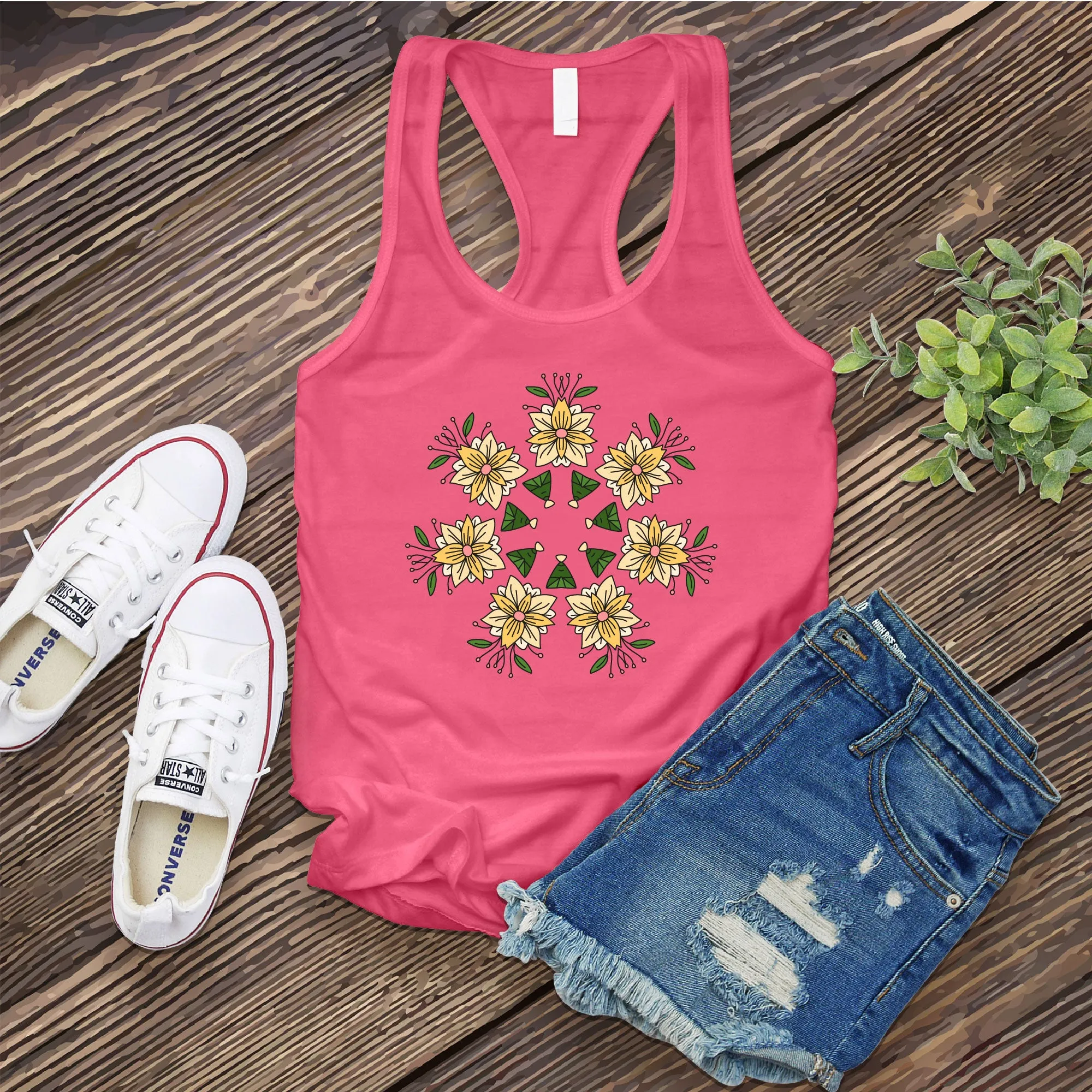 Floral Kaleidoscope Women's Tank Top
