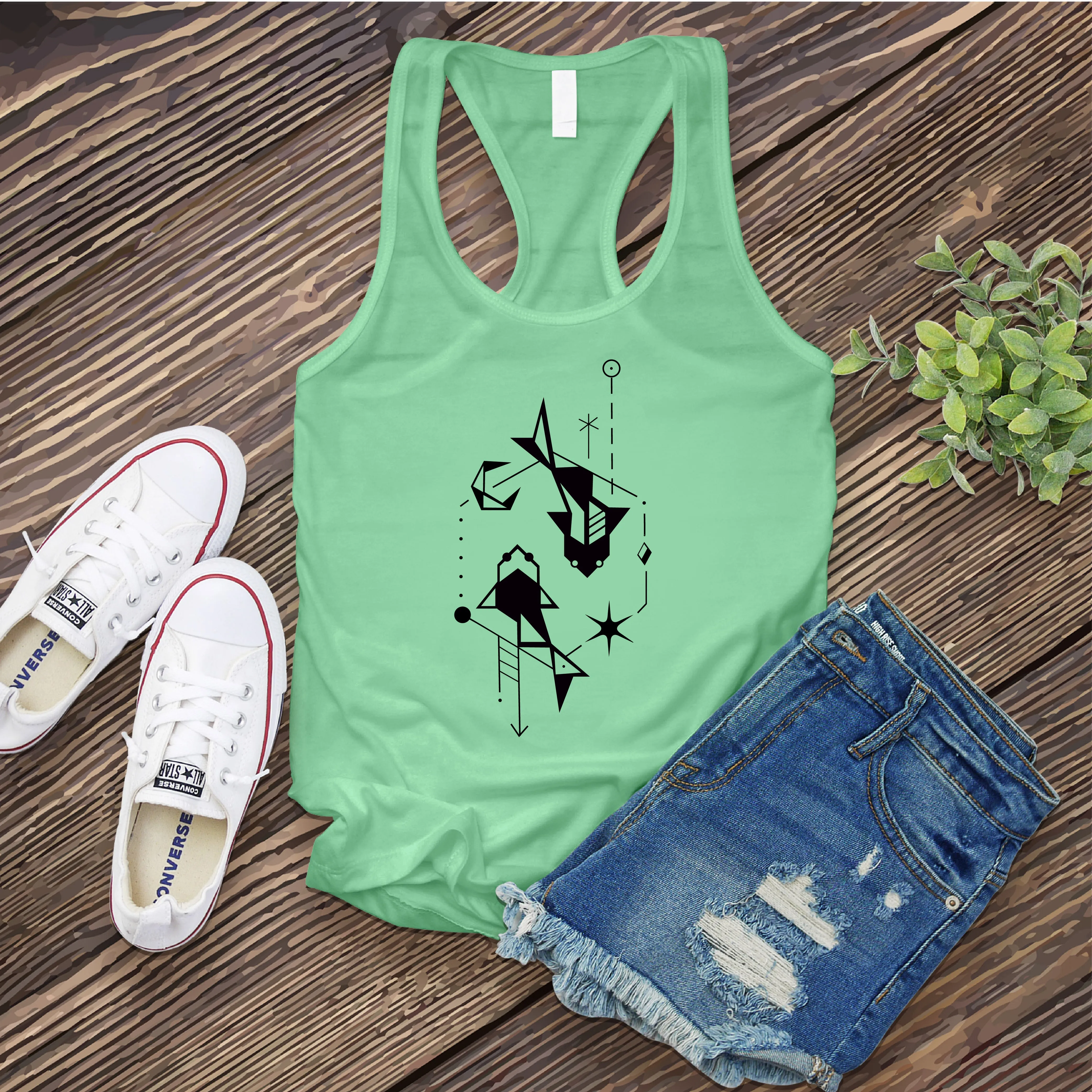Geometric Pisces Women's Tank Top
