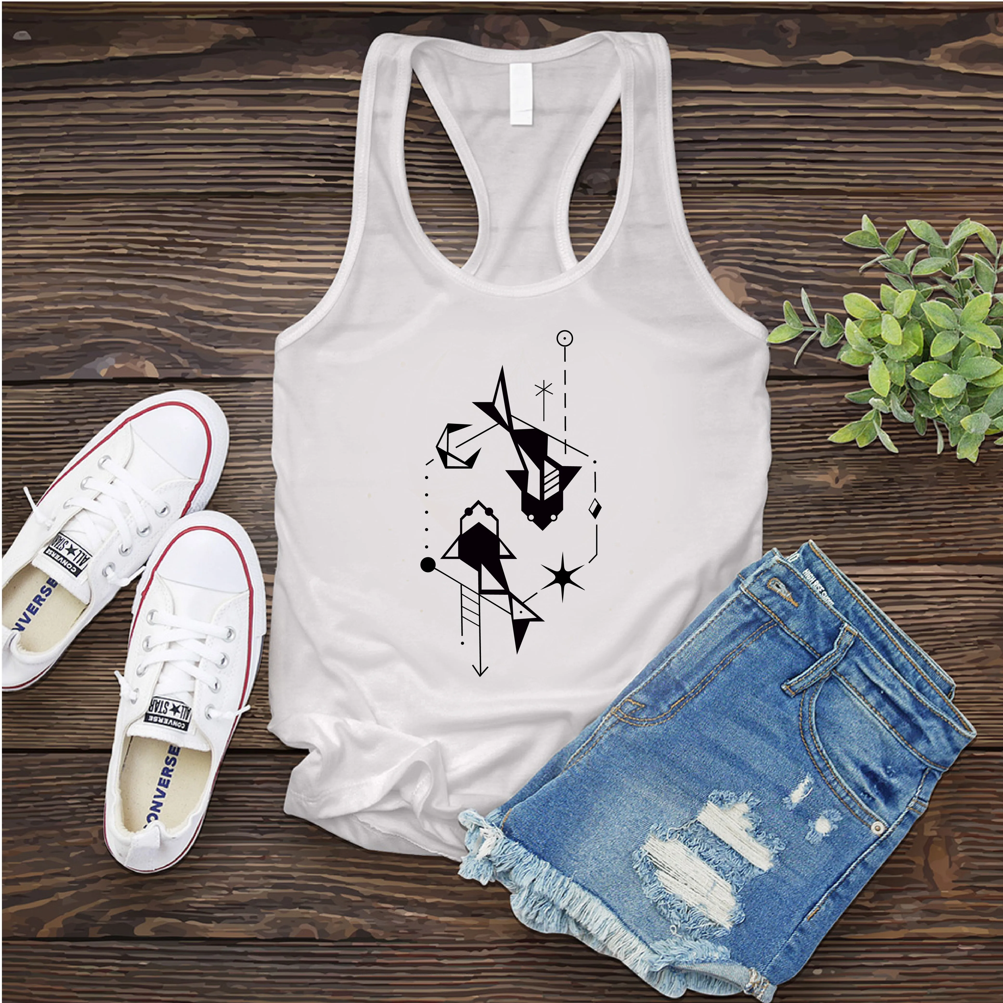 Geometric Pisces Women's Tank Top