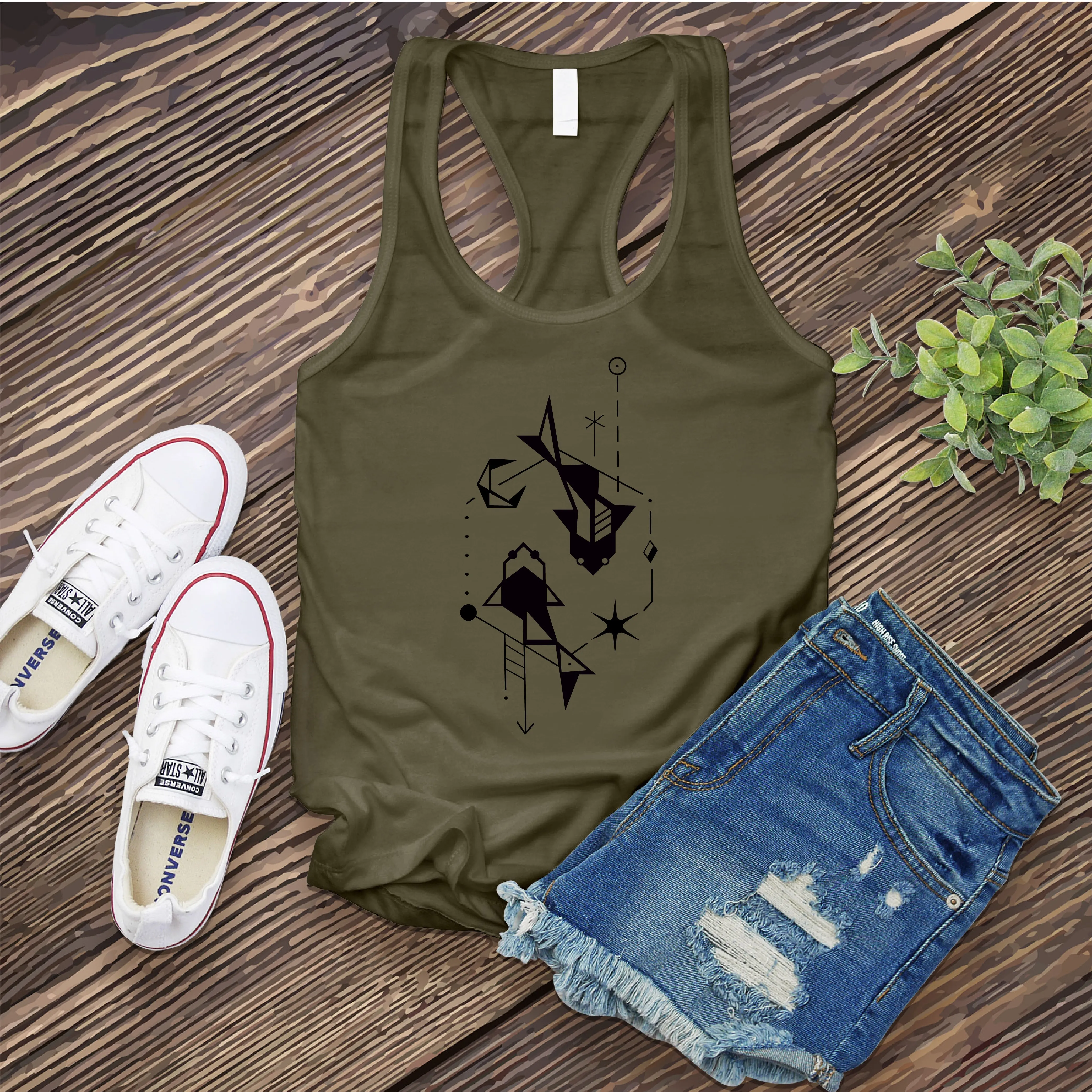 Geometric Pisces Women's Tank Top