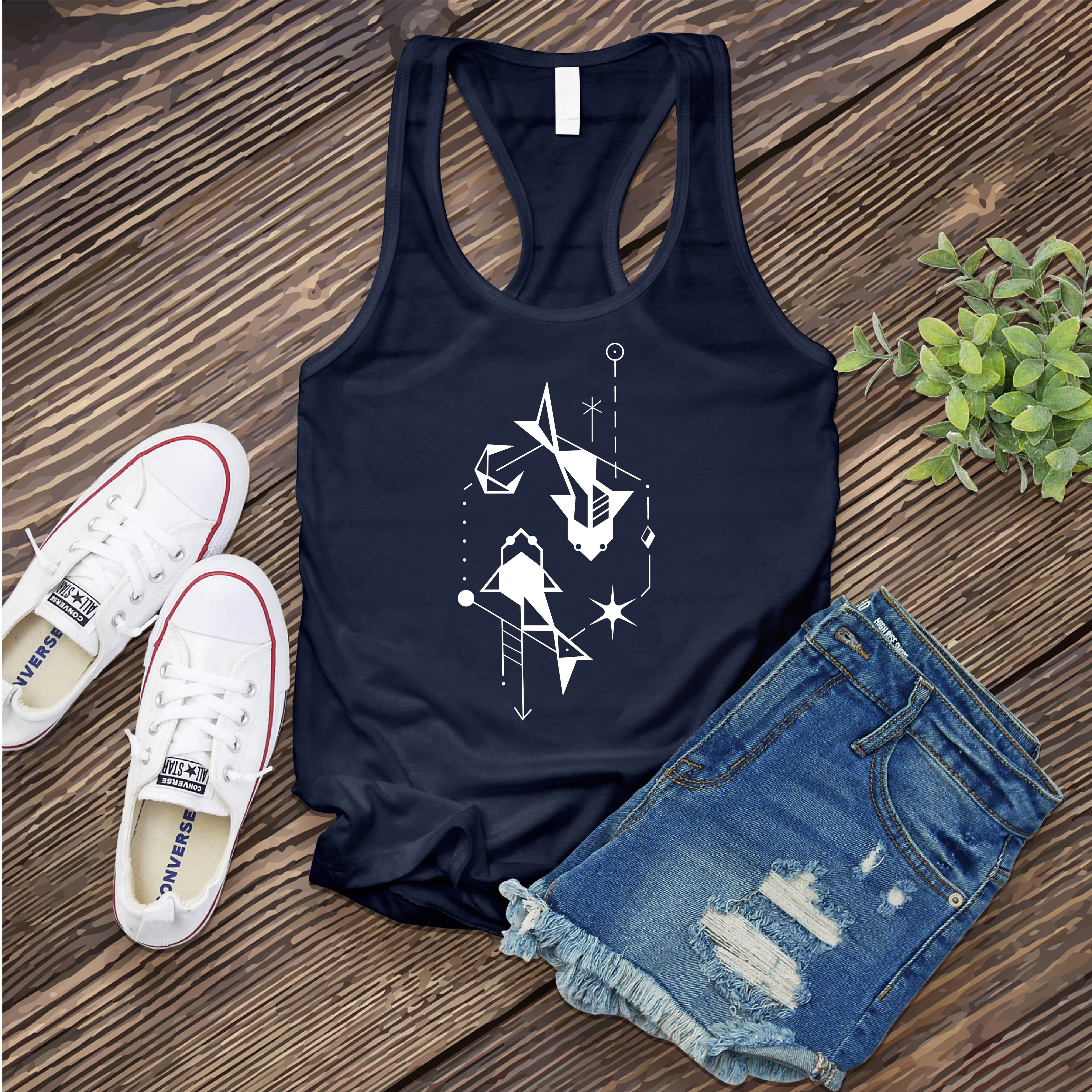 Geometric Pisces Women's Tank Top