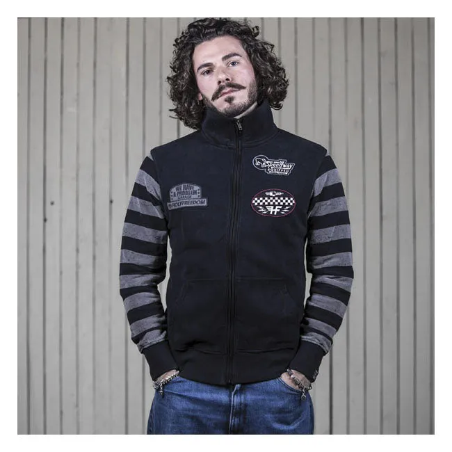 Holy Freedom Leather Windstop Sweatshirt Black / Grey