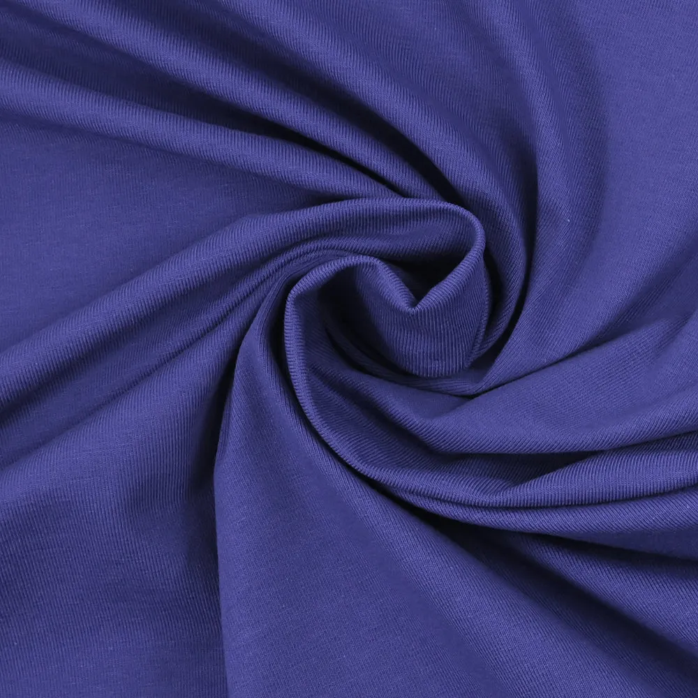 Jersey coton Bio bleu indigo