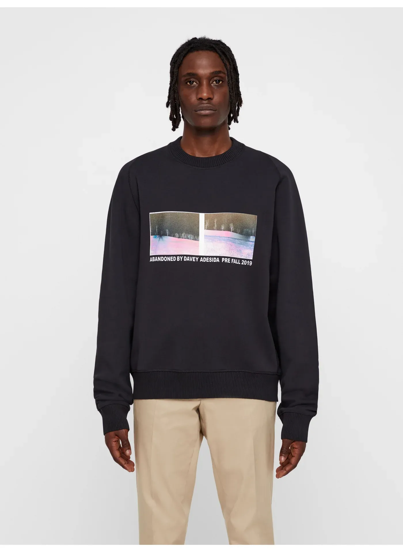 J.LINDEBERG MENS LIMITED EDITION SID PHOTO FINE SWEATSHIRT - BLACK/WHITE