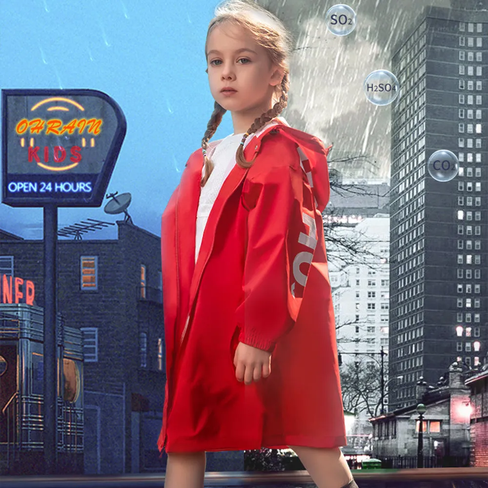 Kid’s Letter-print Raincoat