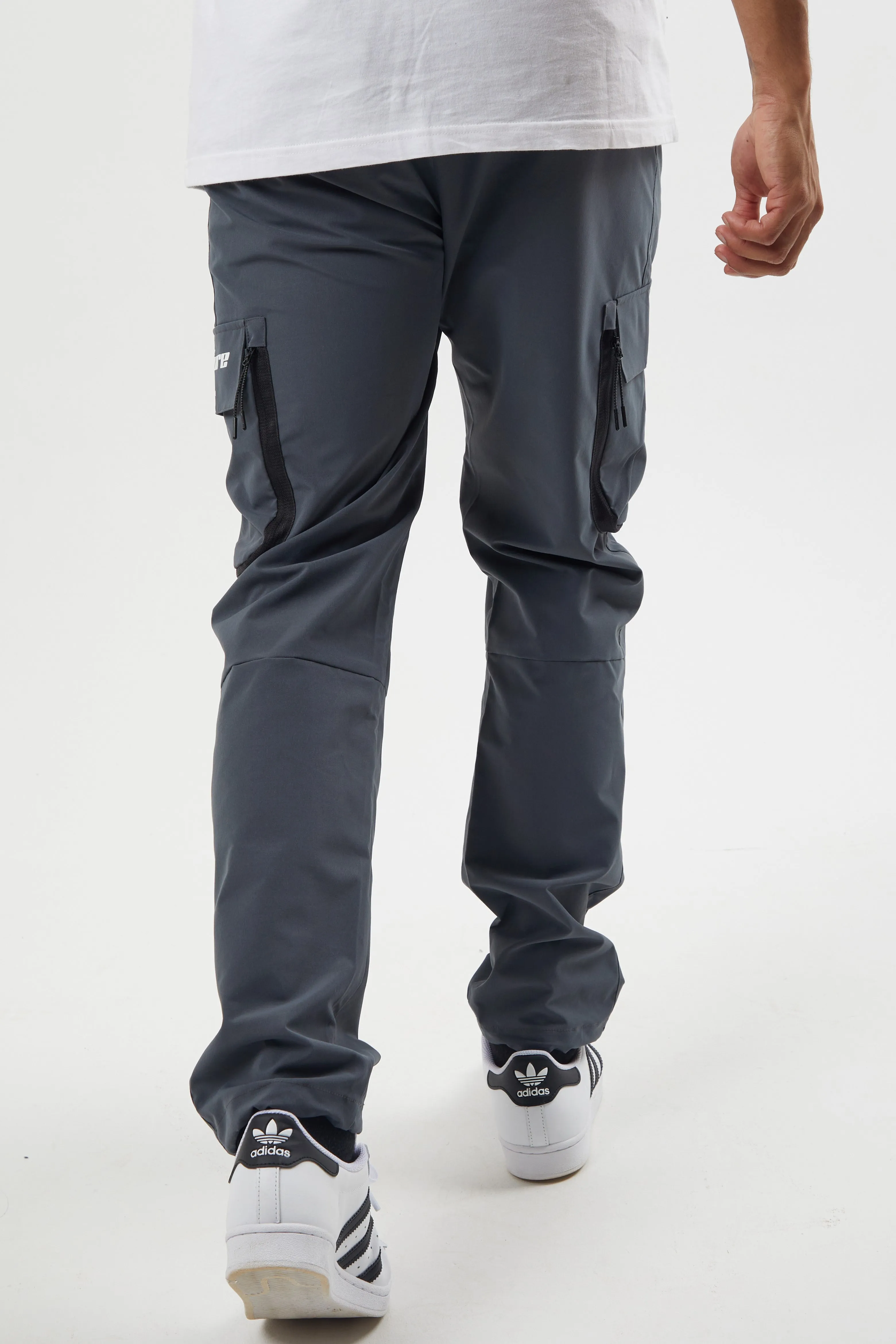 King Street Tapered Cargo Woven Pants - Dark Grey
