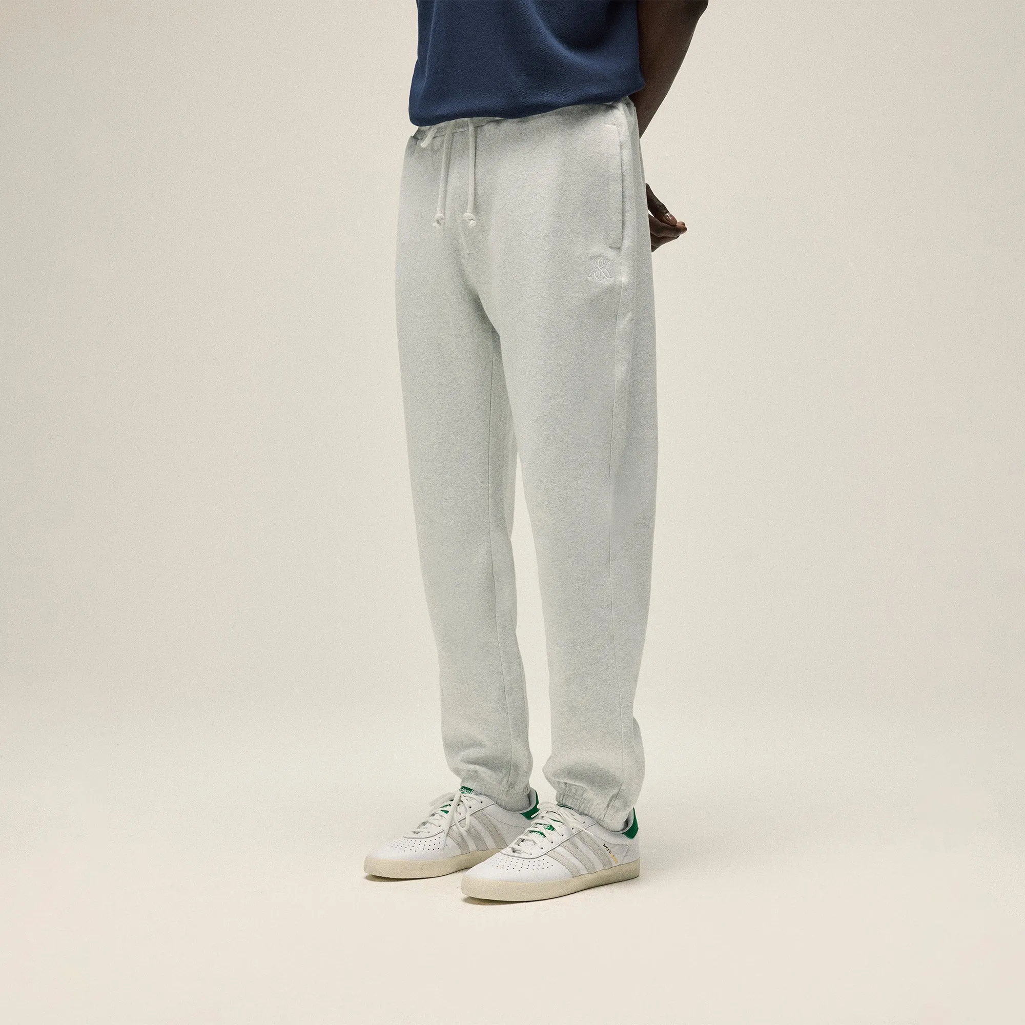 Kith Compact Knit Williams I Sweatpant - Light Heather Grey