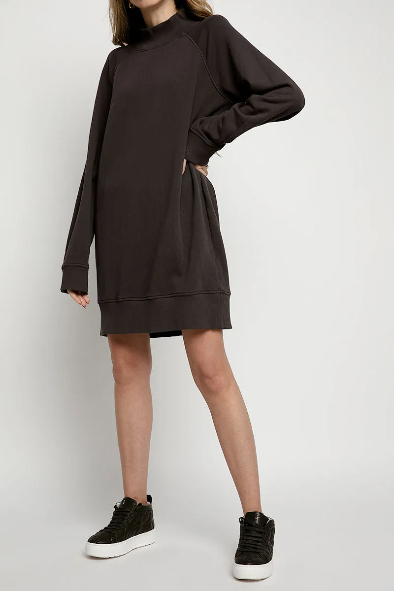 Mock Neck Dress in Dusk