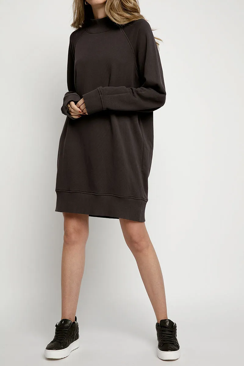 Mock Neck Dress in Dusk