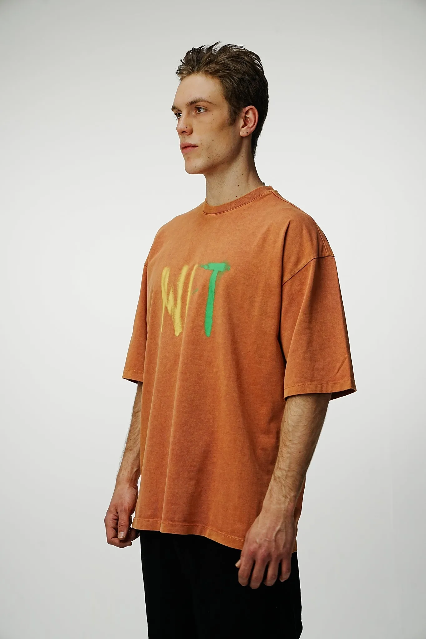 NFT Heavy Oversized Washed Tee - Orange