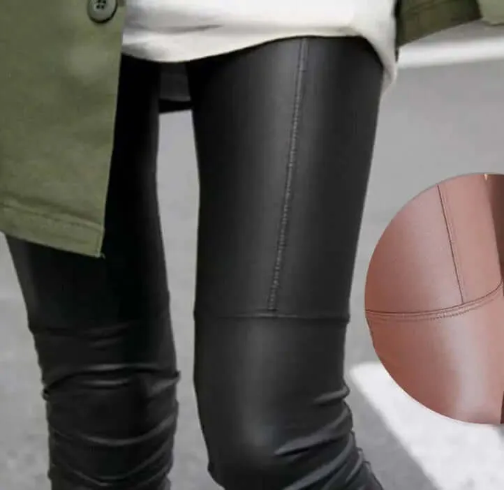 Pantalon en cuir à couture élégant