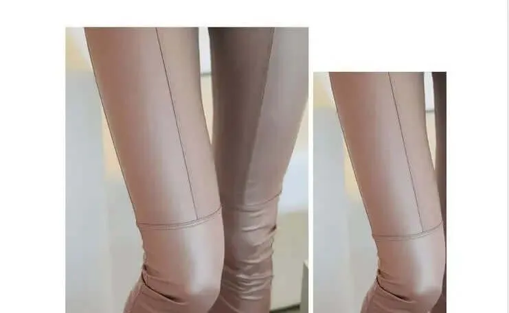 Pantalon en cuir à couture élégant
