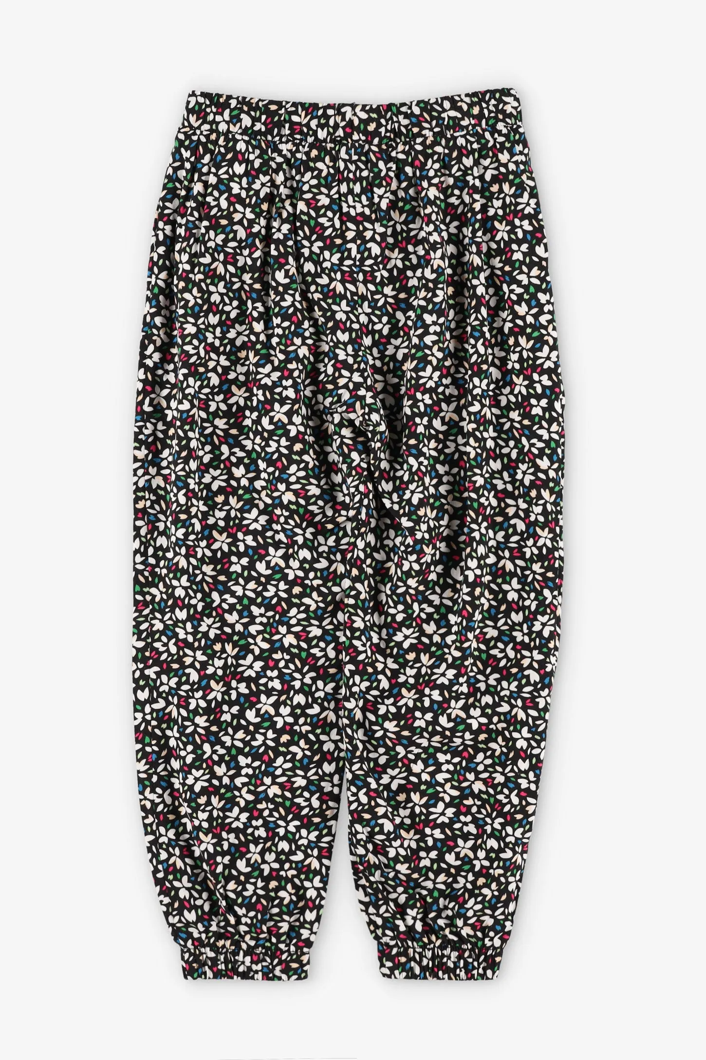 Pantalon jogger en challis - Enfant fille