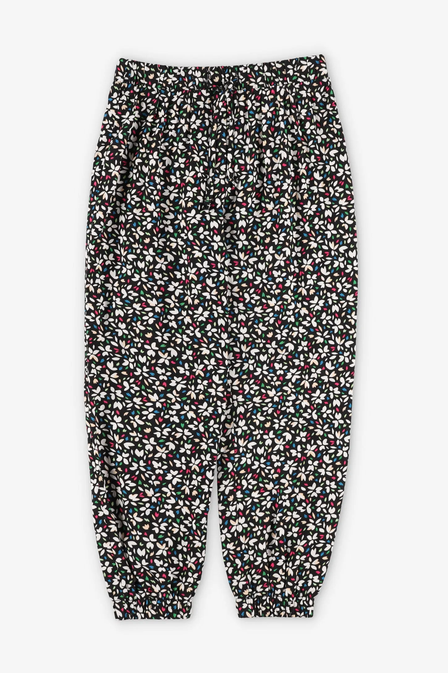 Pantalon jogger en challis - Enfant fille