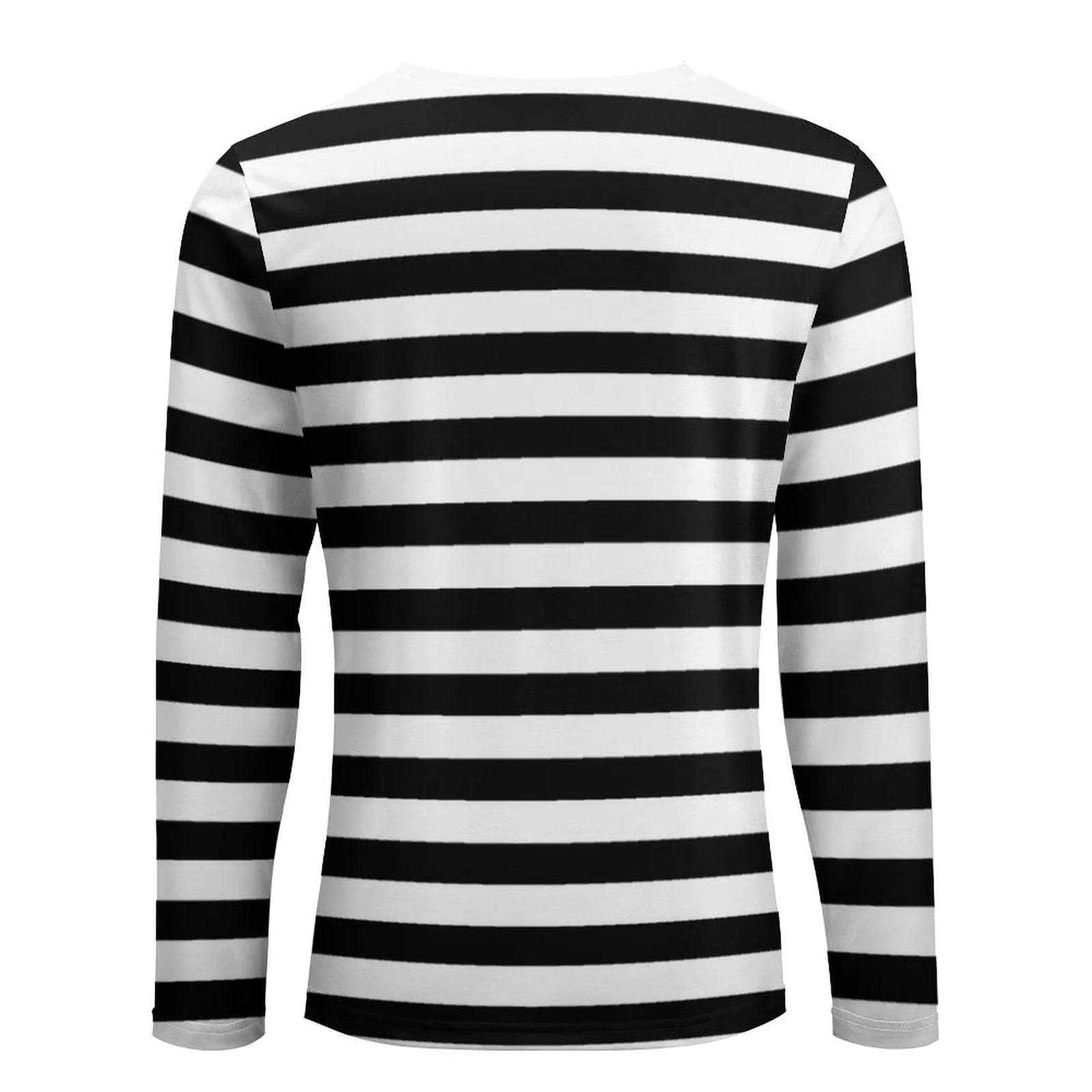 #Pocket Sweatshirt Custom Face Black and White Stripes Loose Sweatshirt Personalized Face Loose Sweatshirt With Pocket