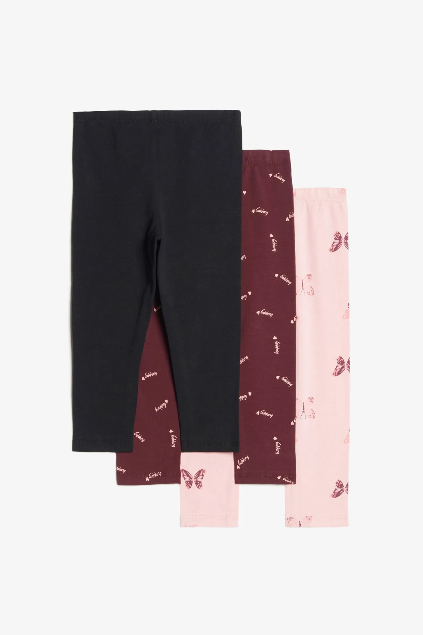 Prix pop, Lot de 3 leggings en coton, 2T-3T - Bébé fille