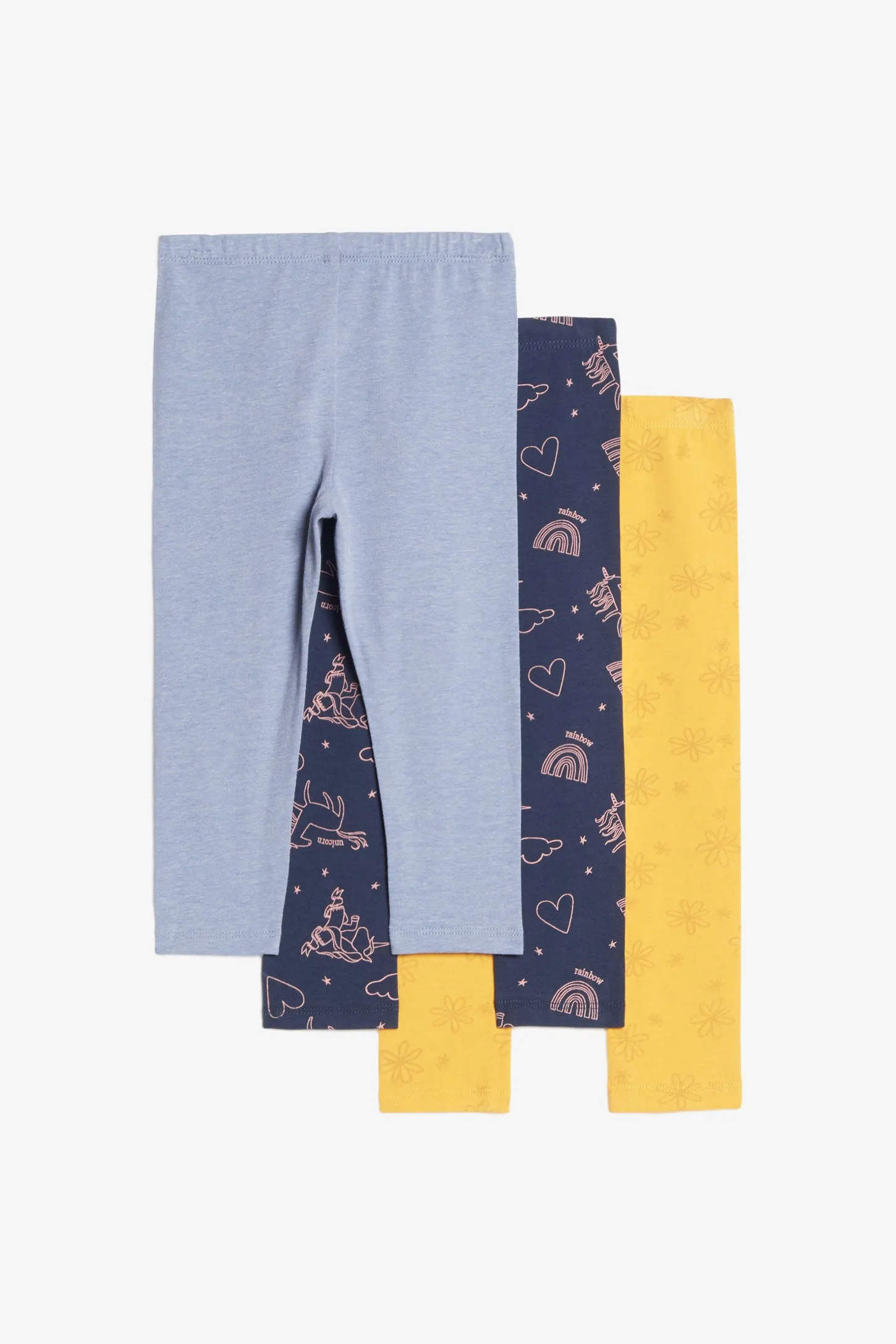 Prix pop, Lot de 3 leggings en coton, 2T-3T - Bébé fille