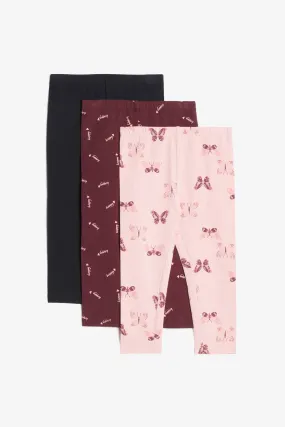 Prix pop, Lot de 3 leggings en coton, 2T-3T - Bébé fille