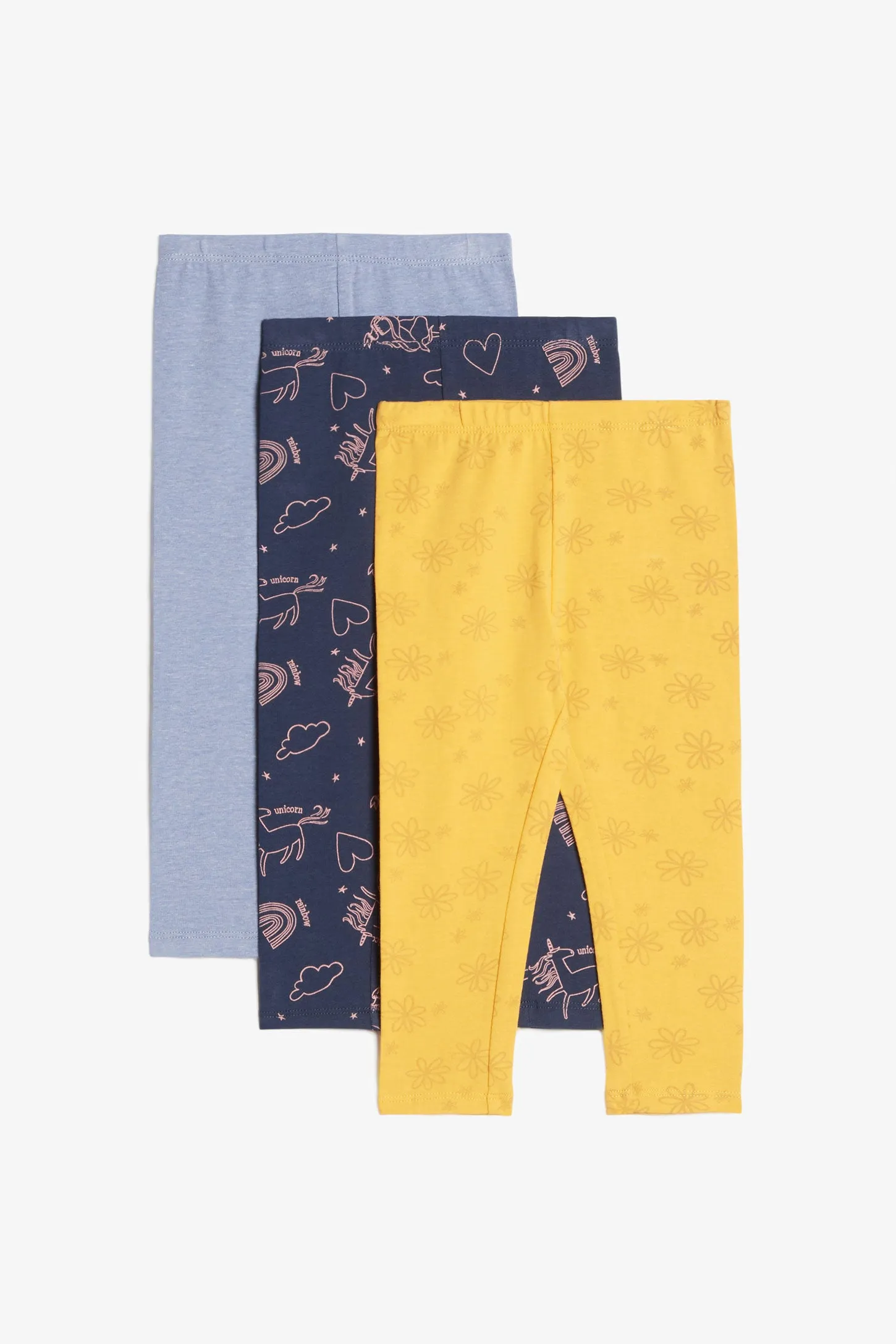 Prix pop, Lot de 3 leggings en coton - Enfant fille