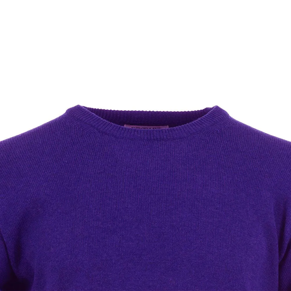 ProQuip Lambswool Water Repellent Crew Neck Golf Sweater - Electric Blue