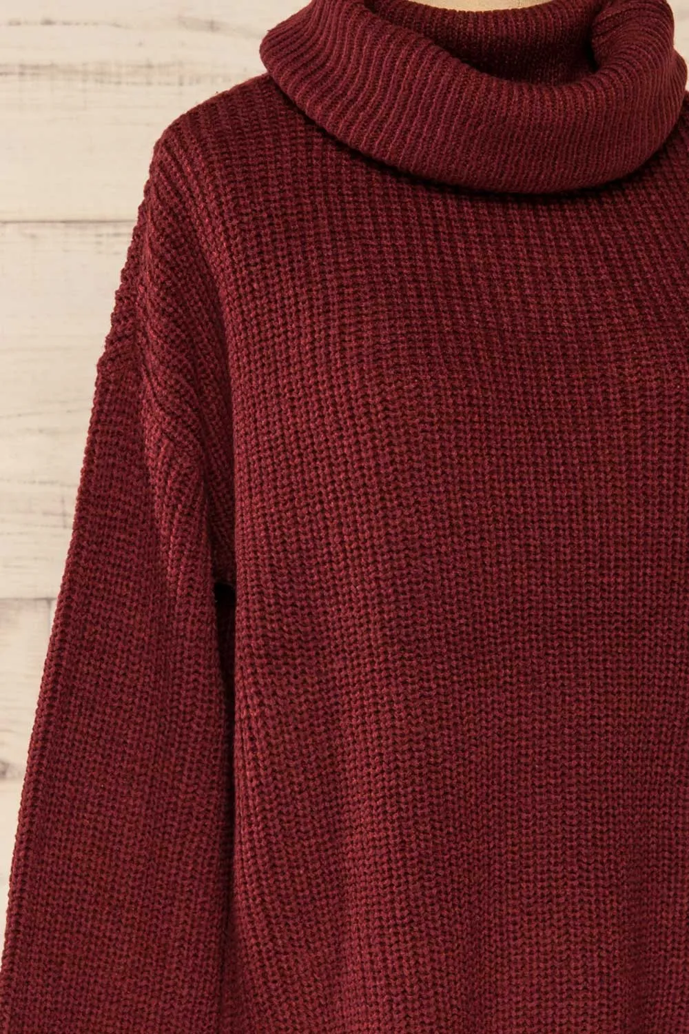 Rennes Burgundy | Knit Turtleneck Sweater