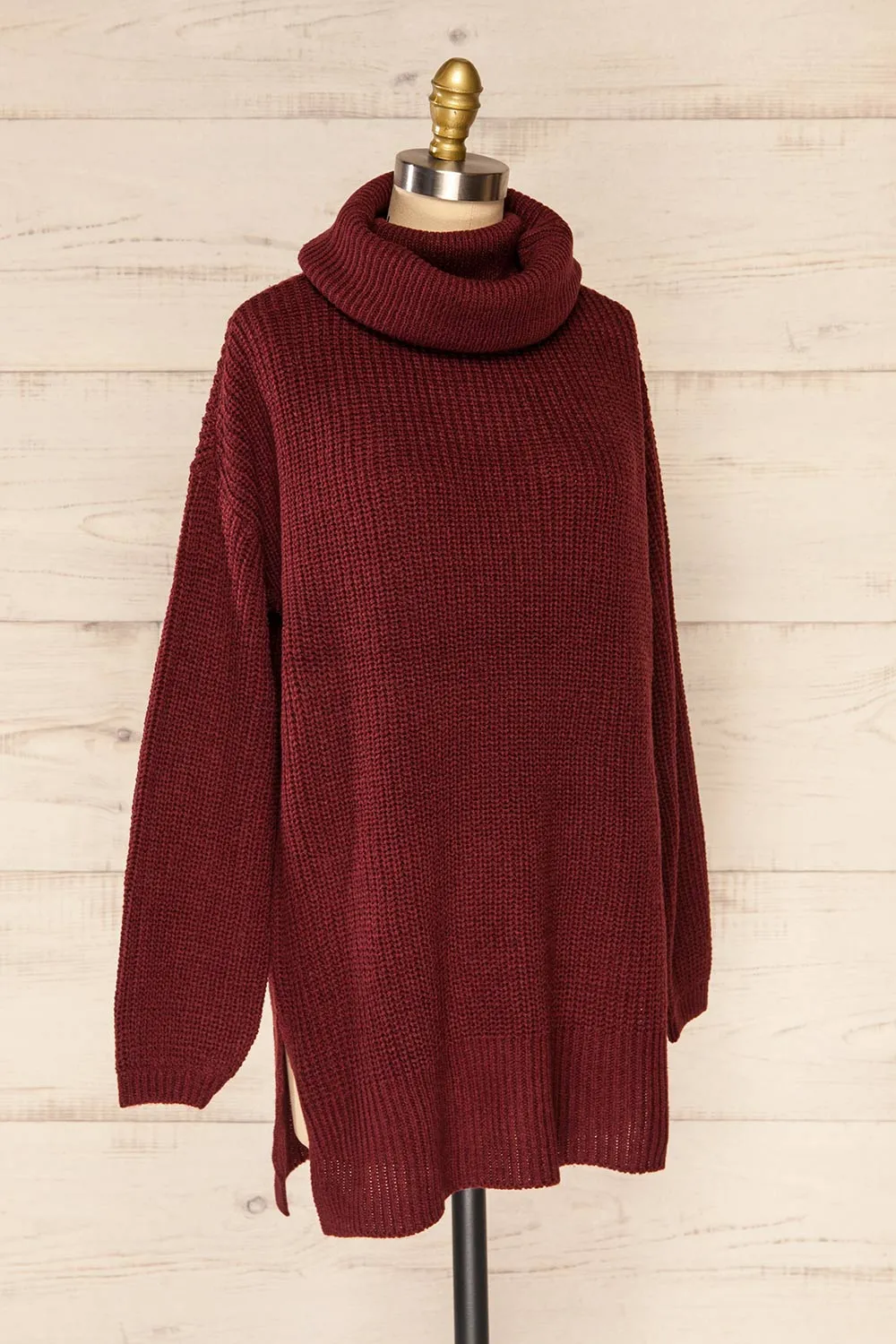 Rennes Burgundy | Knit Turtleneck Sweater
