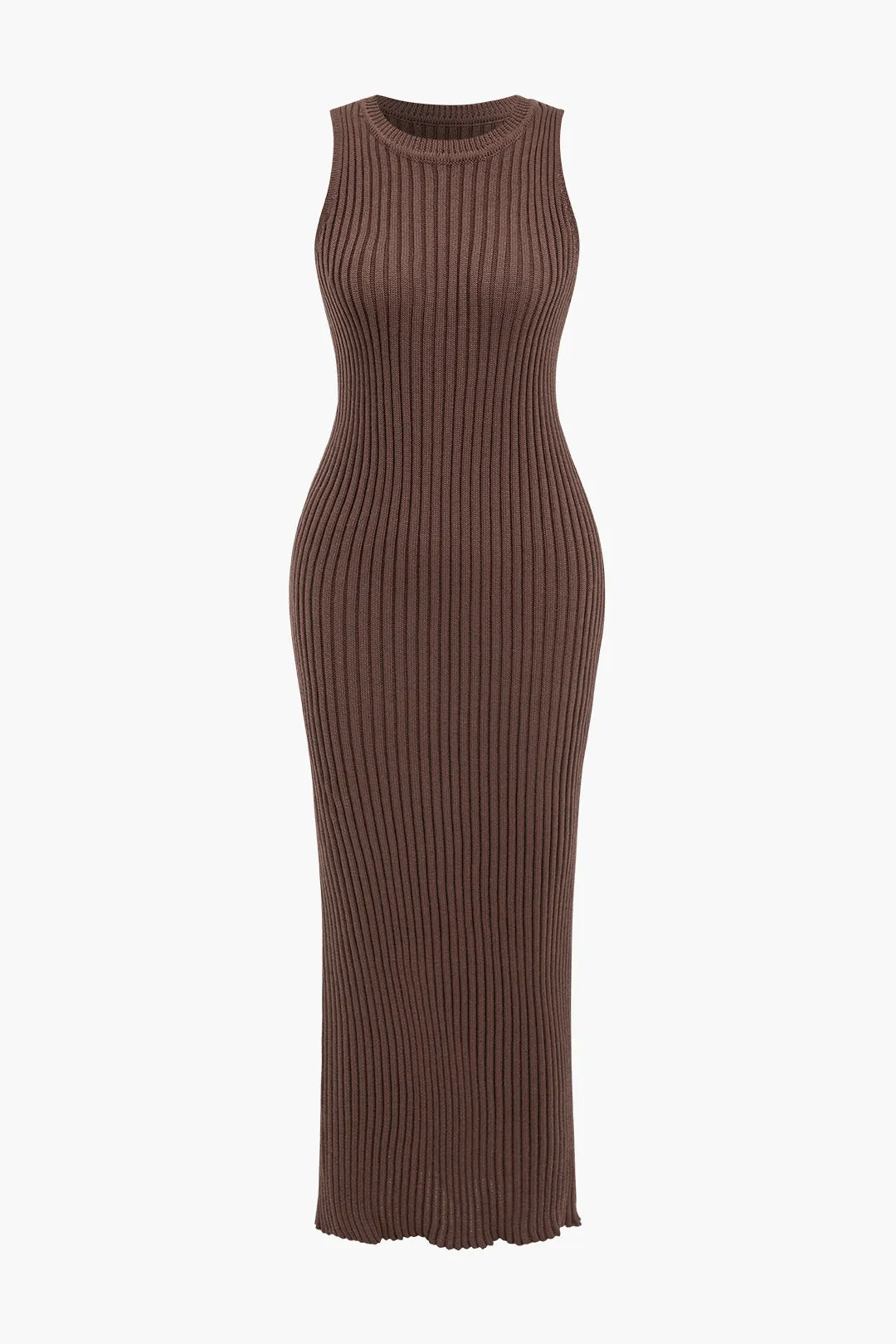 Ribbed Knit Dress And Cardigan Set