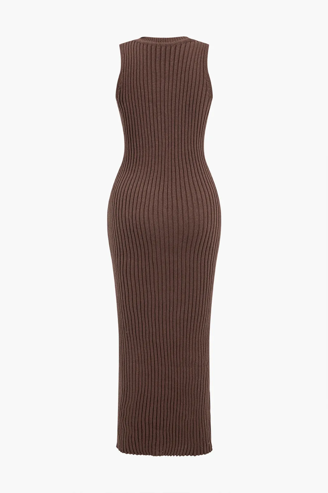 Ribbed Knit Dress And Cardigan Set