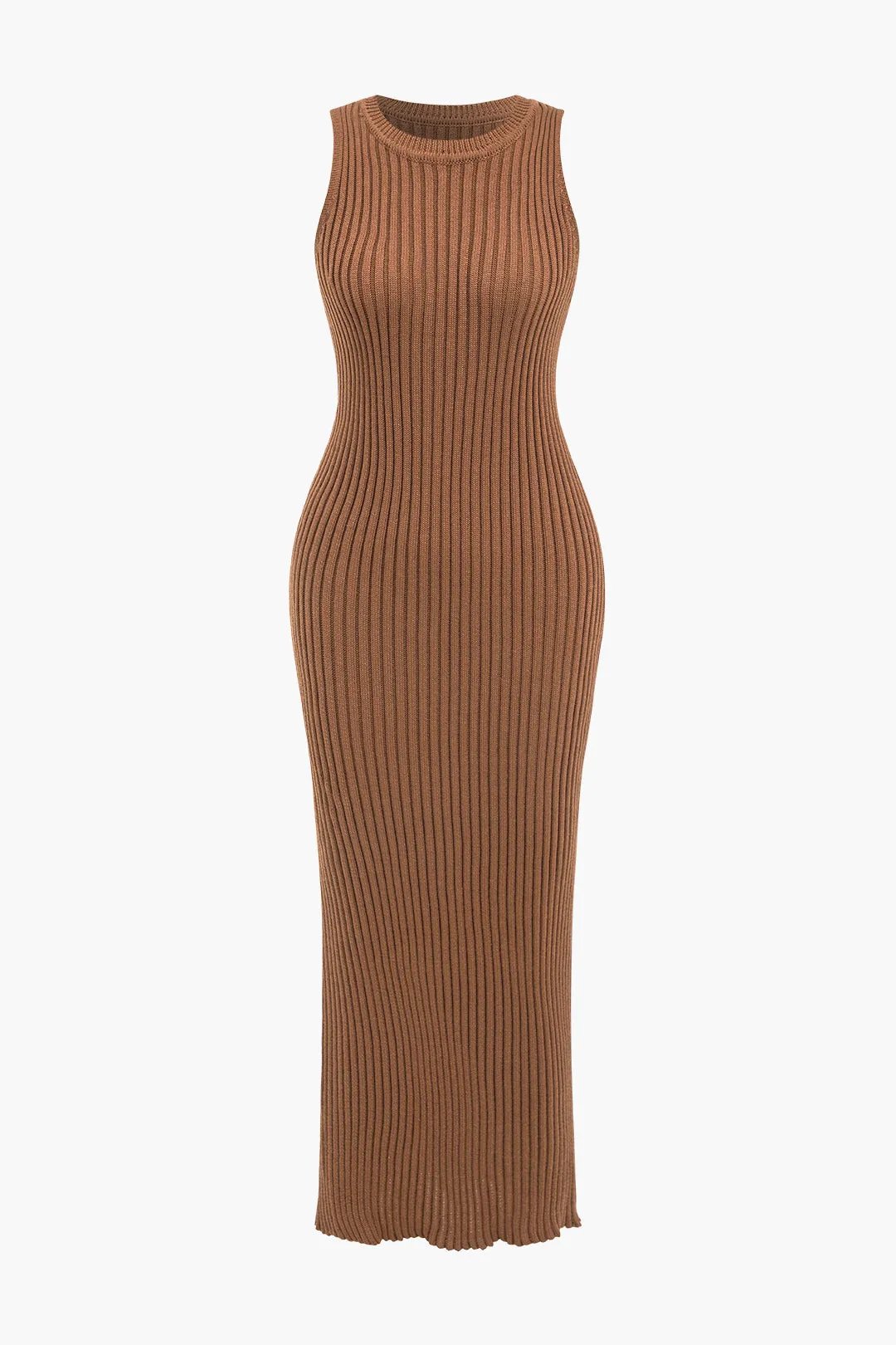 Ribbed Knit Dress And Cardigan Set