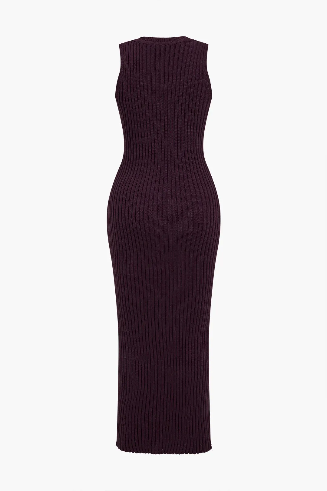 Ribbed Knit Dress And Cardigan Set